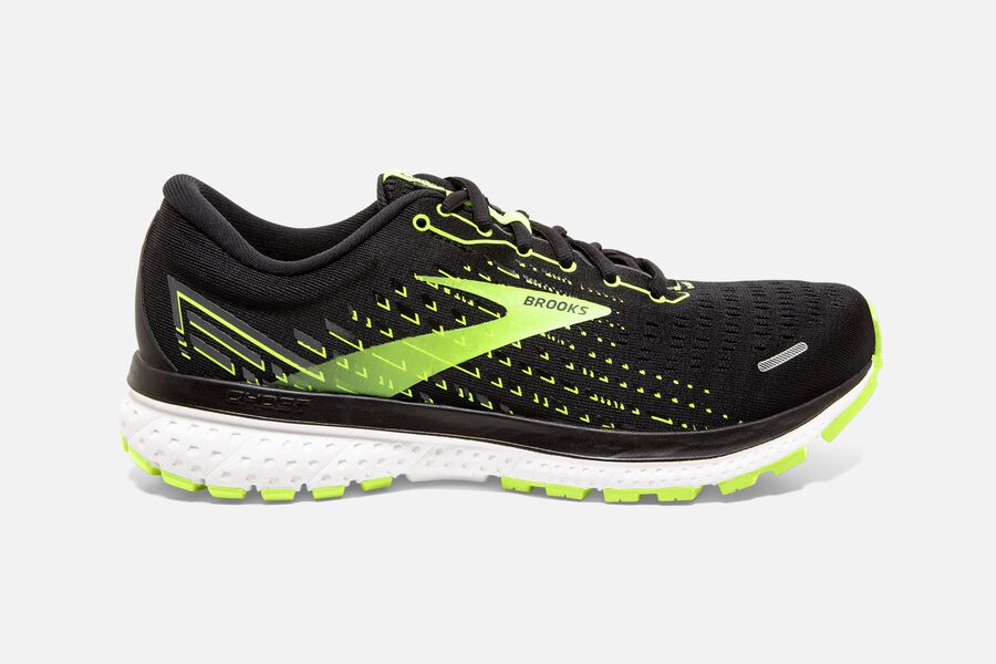 Brooks Israel Ghost 13 Road Running Shoes Mens - Black/Green - YBJ-187043